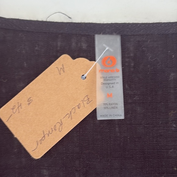 Mono B black elastic waist short sleeve vneck romper two pockets lined shorts - Picture 10 of 16